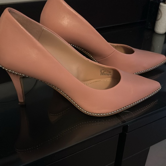 Authentic Coach shoes. Pink Leather with silver dot detail. Size 8.5 - Picture 2 of 3